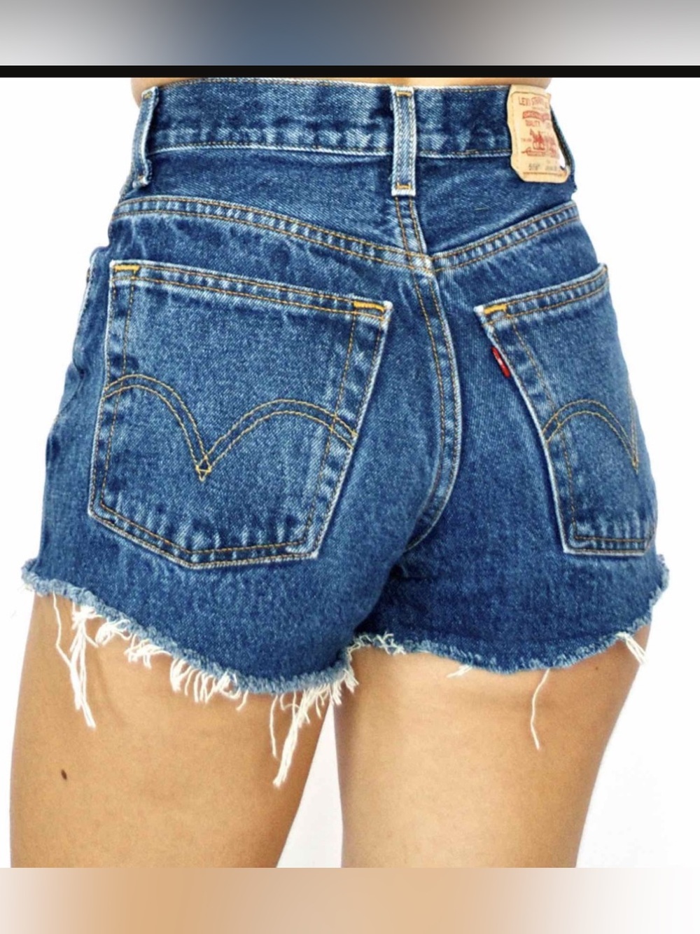 Levi’s Shorts - Women’s Dark Blue Wash, High Rise, Jeans Shorts. Size 34.